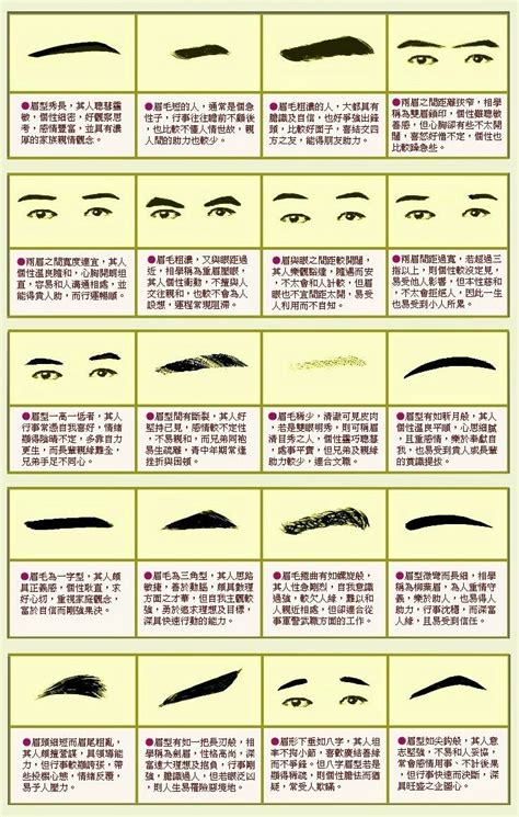 男眉型面相|從眉毛看一個人的健康、財運、個性、愛情…太準了！。